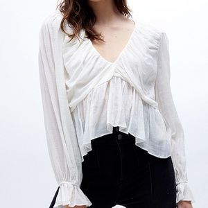 NWOT Free People Daia Long Sleeve Top